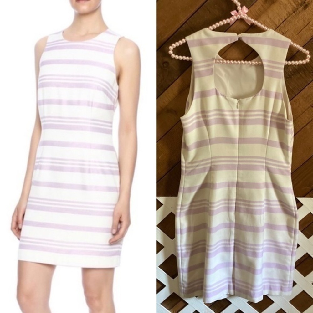 Cupcakes & Cashmere lavender striped dress size 0